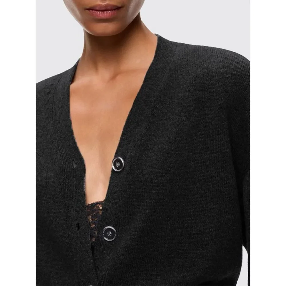Pinko Women V-Neck Wool And Cashmere Blend Cardigan Pinko With Button Closure
